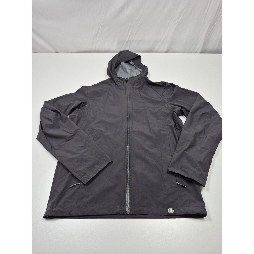 REI Co-op Jacket Mens Small Gray Nylon Hooded Windbreaker Lightweight Hiking